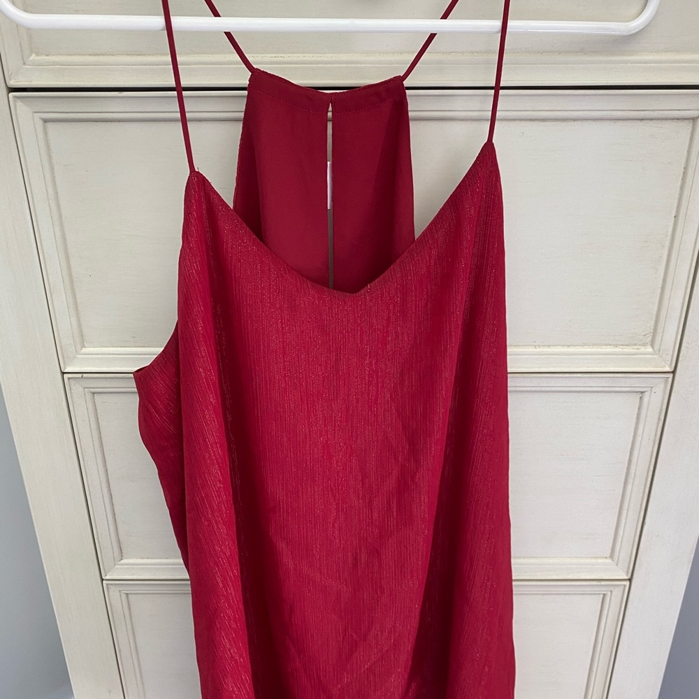 Express red sparkly tank top